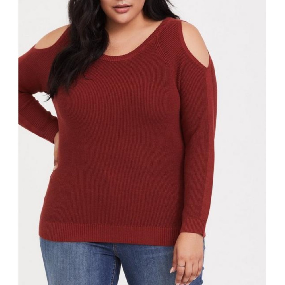 Torrid Pullover Cold Shoulder Sweater
